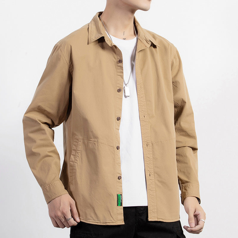 Herren leichtes Utility-Overshirt mit Knopfleiste und Hemdkragen Shop Nory