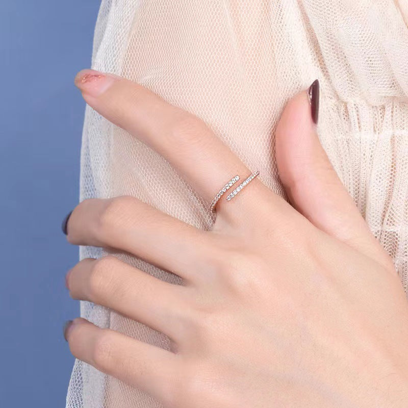 Damen Offener Ringschmuck mit funkelndem Zirkoniadesign Shop Nory