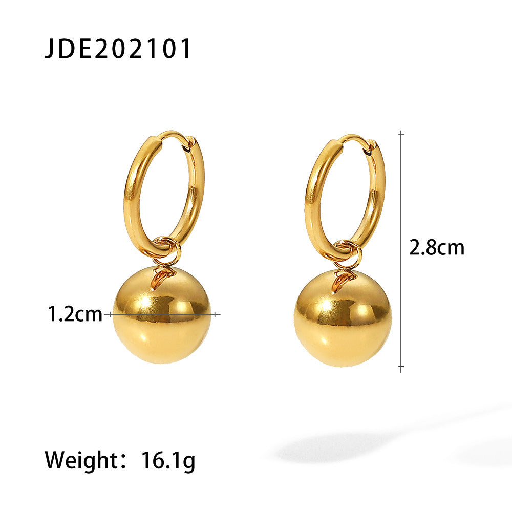 Damen Ohrhänger mit elegantem Kugel-Design aus hypoallergenem Edelstahl Shop Nory