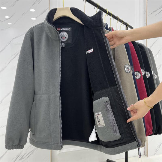 Herren Fleecejacke mit Stehkragen, durchgehendem Reißverschluss und wärmender Microfleece-Innenlage Shop Nory
