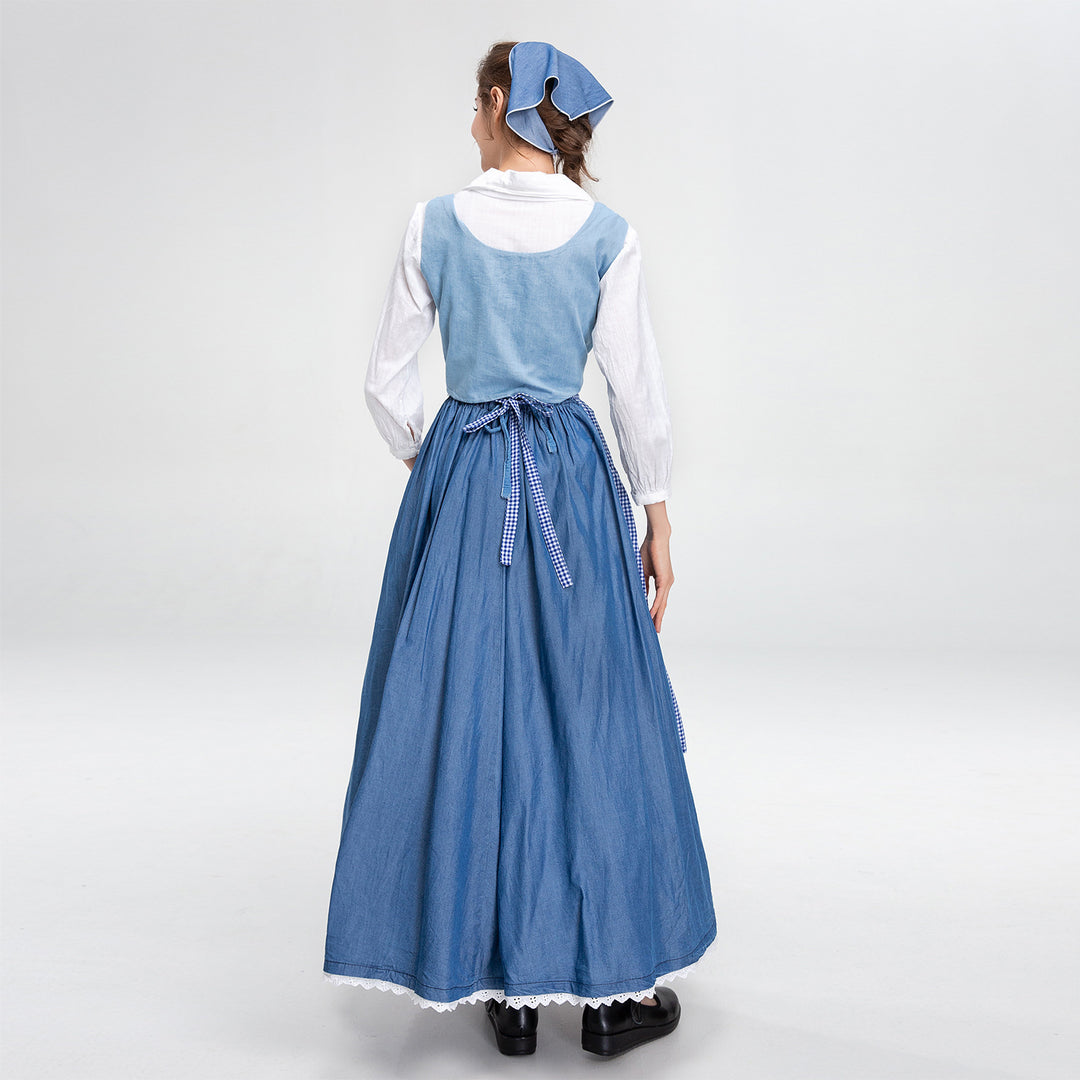 Damen nan ländliches Trachtenkleid mit Latzmieder und mehrlagiger Schürze Shop Nory