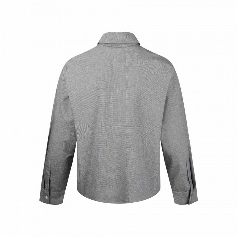 Herren Boxy-Hemdjacke mit Zwei-Wege-Metallreißverschluss und feiner Strukturqualität Shop Nory