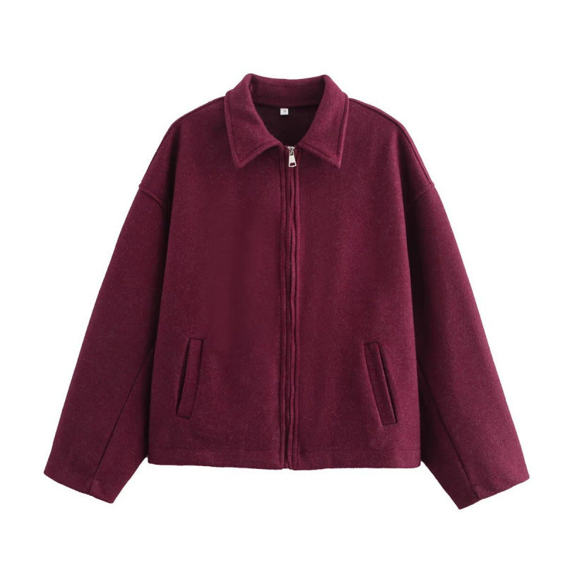 Damen Oversized Fleecejacke mit Reißverschluss und Hemdkragen Shop Nory