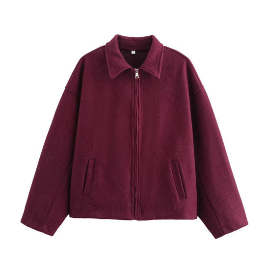 Damen Oversized Fleecejacke mit Reißverschluss und Hemdkragen Shop Nory