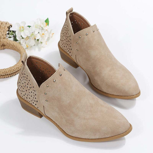 Vintage spitze Zehen-Hohlstiefeletten