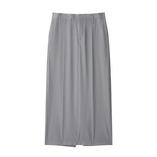 Damen Eleganter Maxirock mit Bügelfalte und Gürtelschlaufen Shop Nory