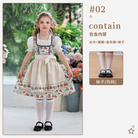 Kopftuch + Schürze + Kleid Y6058 + weiße Socken