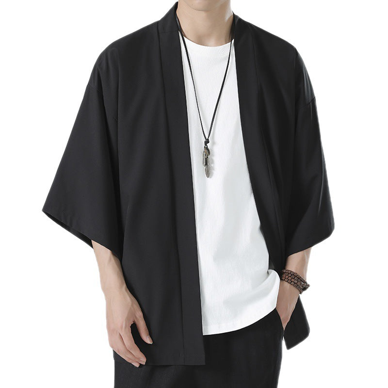 Herren kimonoartige Kurzarmjacke im Oversize-Schnitt Shop Nory