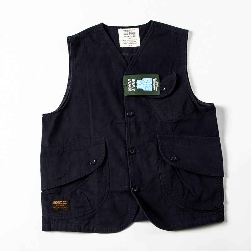 Herren Utility‑Weste mit mehreren Pattentaschen aus robustem Canvas Shop Nory