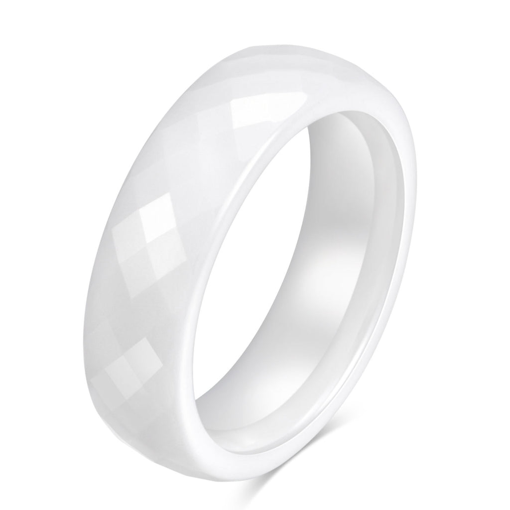 Damen Ring aus hochwertigem Keramik mit facettierter Oberfläche Shop Nory