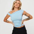 Damen asymmetrisches Oberteil mit schulterfreiem Design und elegantem Schnitt