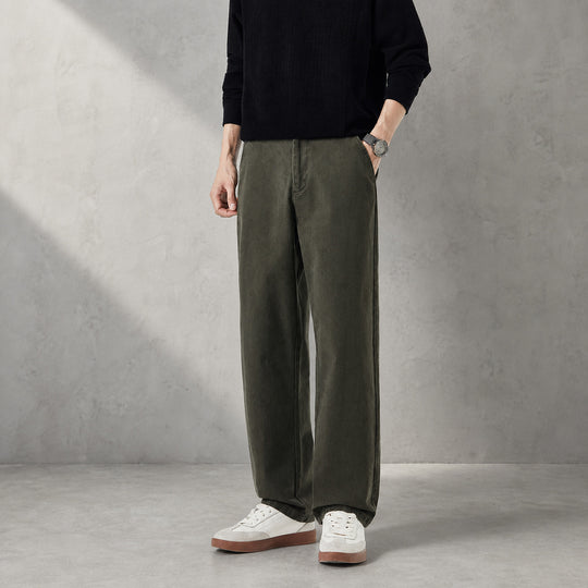 Herren Weitgeschnittene Freizeithose mit geradem Bein und seitlichen Eingrifftaschen Shop Nory