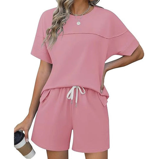 Damen lässiges Sport-Outfit mit elastischem Bund und praktischen Taschen Shopnory