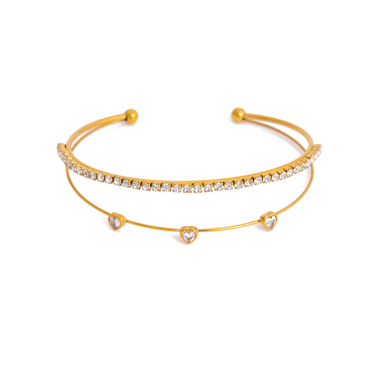 Damen Armband mit strahlenden Zirkonia und hypoallergener Edelstahlverarbeitung Shop Nory