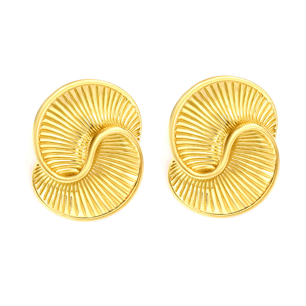 Damen Hängende Ohrstecker mit eleganten runden Plättchen aus hochwertigem Edelstahl Shop Nory