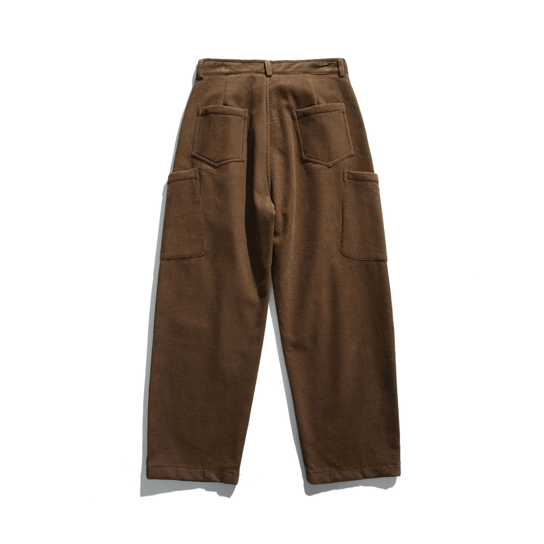 Herren Cord‑Cargo‑Hose mit hoher Taille, weitem Bein und aufgesetzten Pattentaschen Shop Nory