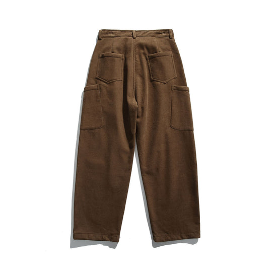 Herren Cord‑Cargo‑Hose mit hoher Taille, weitem Bein und aufgesetzten Pattentaschen Shop Nory