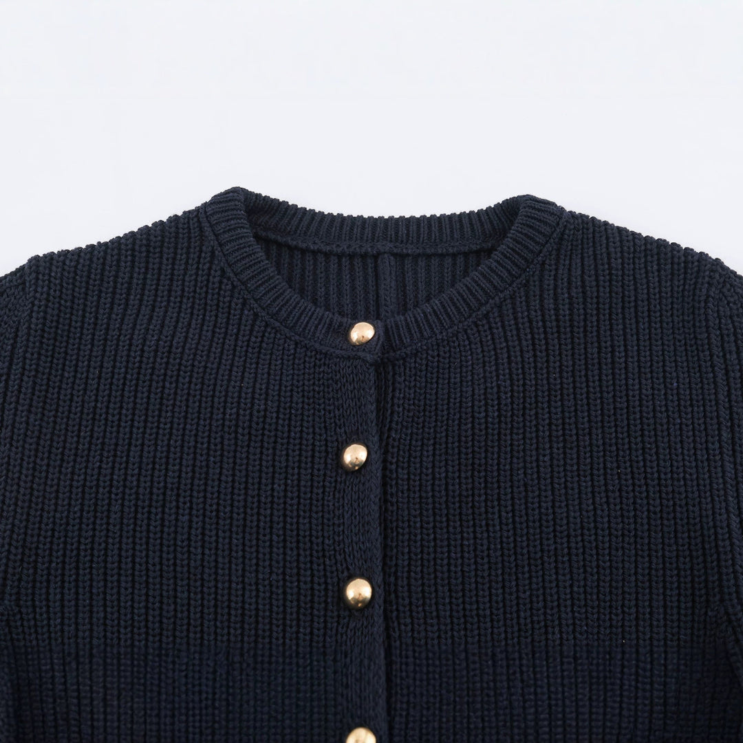 Damen Feinstrick-Cardigan mit taillierter Peplum‑Silhouette Shop Nory