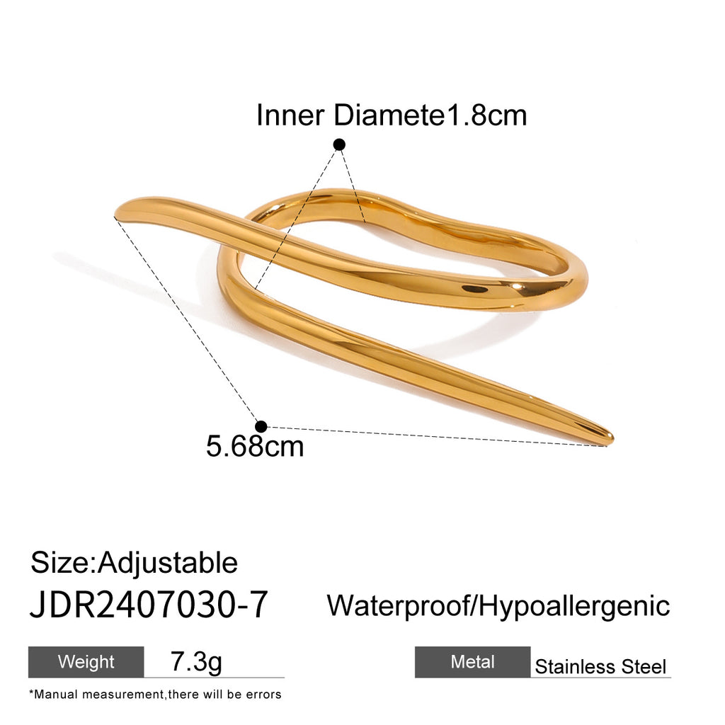 Damen Offener Ring mit elegantem Design und dreifacher Struktur Shop Nory