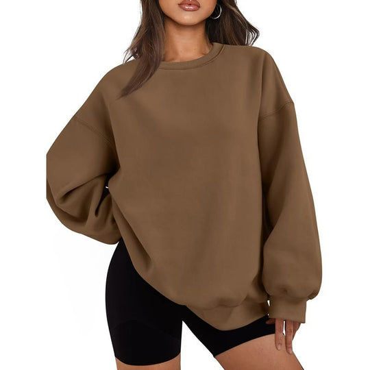 Damen Oversized Sweatshirt mit Rundhalsausschnitt, extraweichem French‑Terry und überschnittener Schulter Shop Nory