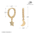 Damen Ohrhänger mit Stern- und Mondanhängern aus hochwertigem 925 Sterling Silber Shop Nory