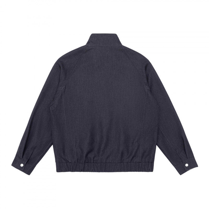 Herren Leicht wattierte Blousonjacke im Bomberstil mit Stehkragen, Karofutter und elastischem Saum Shop Nory