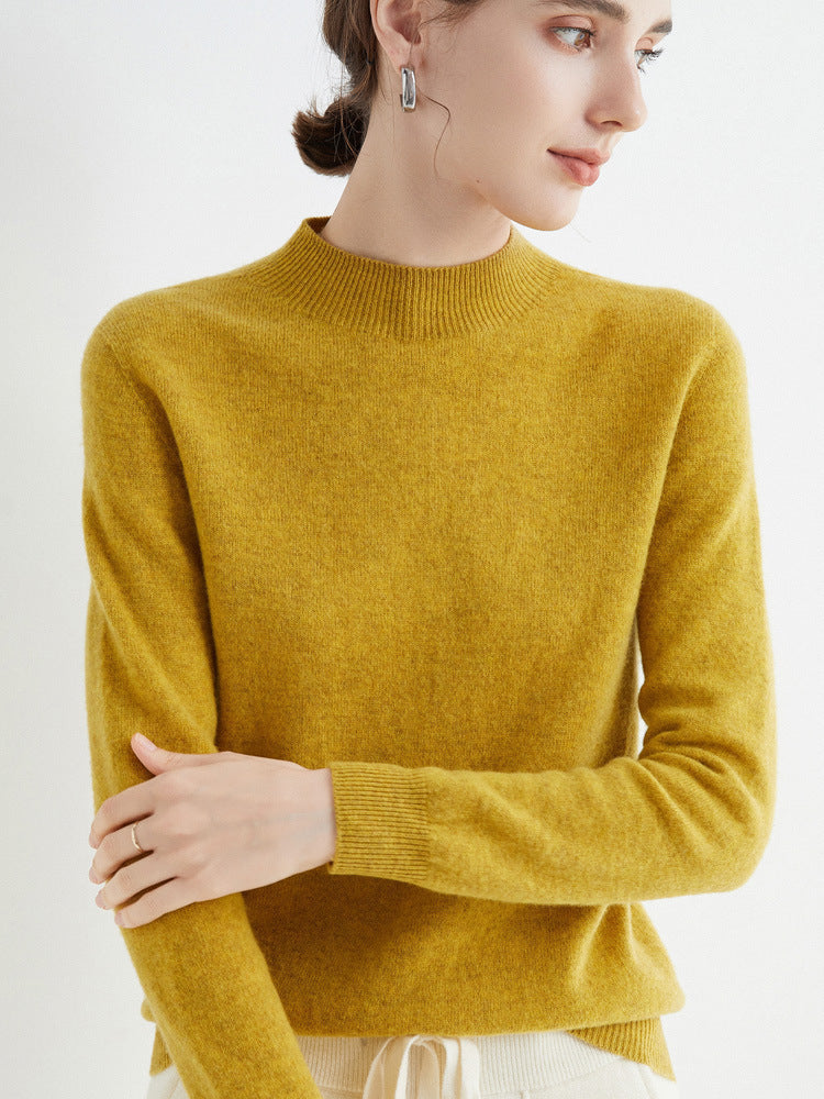 Damen Kurz-Mockneck-Pullover aus Kaschmir‑Look mit leichter Flauschoptik Shop Nory