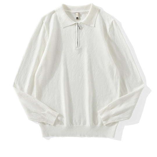 Herren Moderner Pullover mit Stehkragen und Reißverschluss Shop Nory