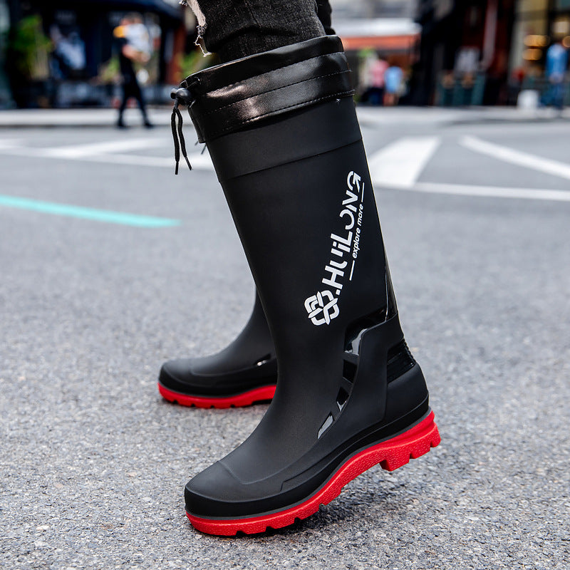 Herren Wasserdichte Gummistiefel mit verstellbarem Schaftabschluss und profiliertem Dämpfungssohlensystem Shop Nory