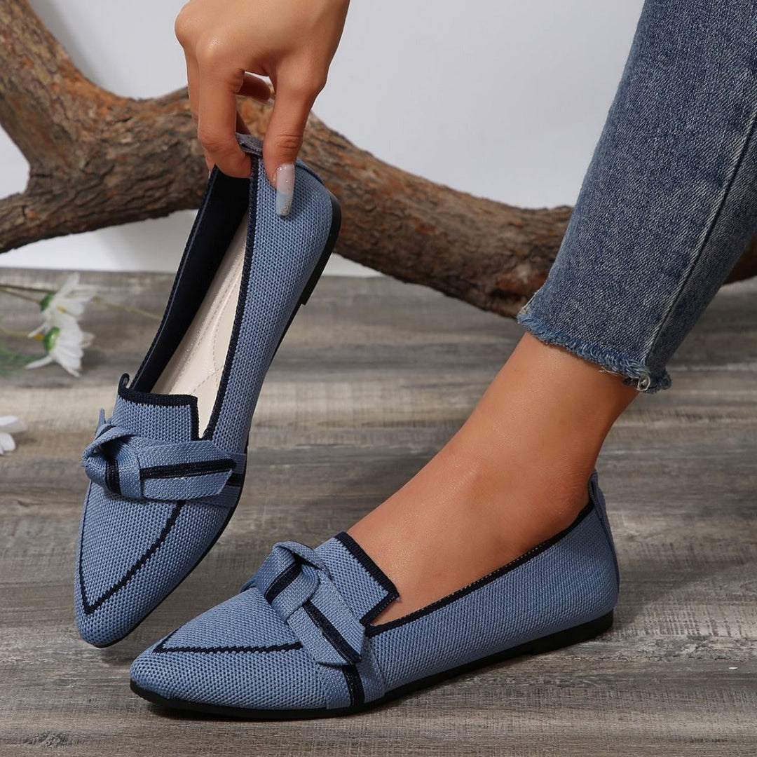 Damen Spangenballerinas mit Knötchen-Details und atmungsaktivem Obermaterial Shopnory