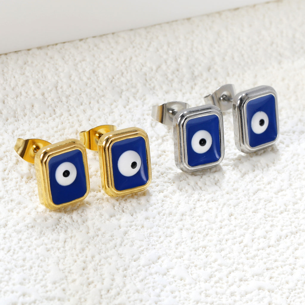 Damen Ohrstecker mit kreativen Auge-Design und goldfarbener Umrandung Shop Nory