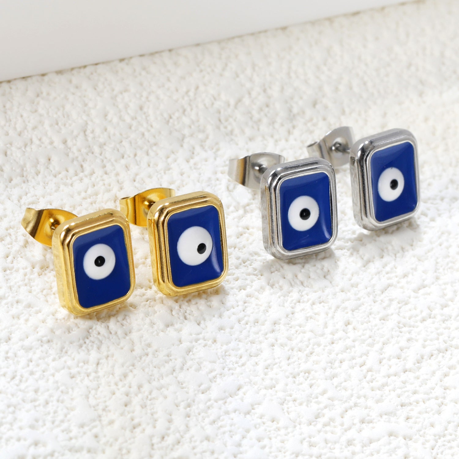 Damen Ohrstecker mit kreativen Auge-Design und goldfarbener Umrandung Shop Nory