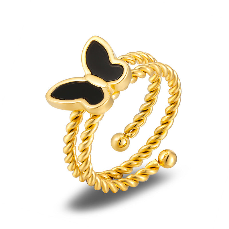 Damen Ring mit filigranem Schmetterlingsmotiv Shop Nory