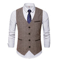 Herren elegante Anzugweste mit Kontrastdetails