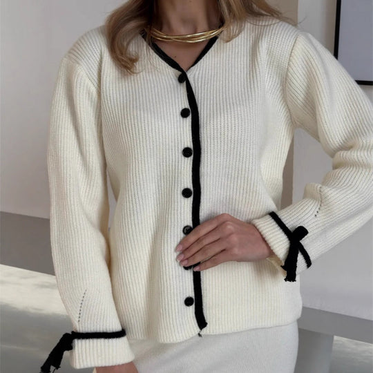 Damen Elegante Strickjacke mit Knöpfen Shop Nory