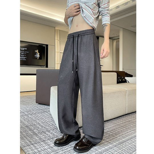 Herren Weite Lounge-Hose mit elastischem Bund, Kordelzug und softem Jersey-Material Shop Nory