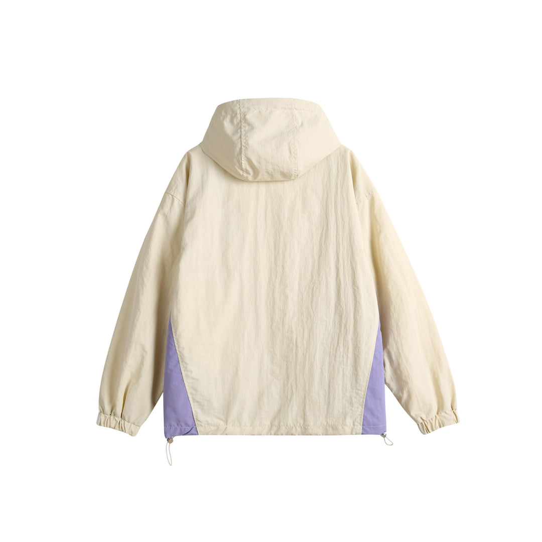Unisex Leichte Kapuzen‑Windjacke im Colorblock‑Design mit Zwei‑Wege‑Reißverschluss Shop Nory