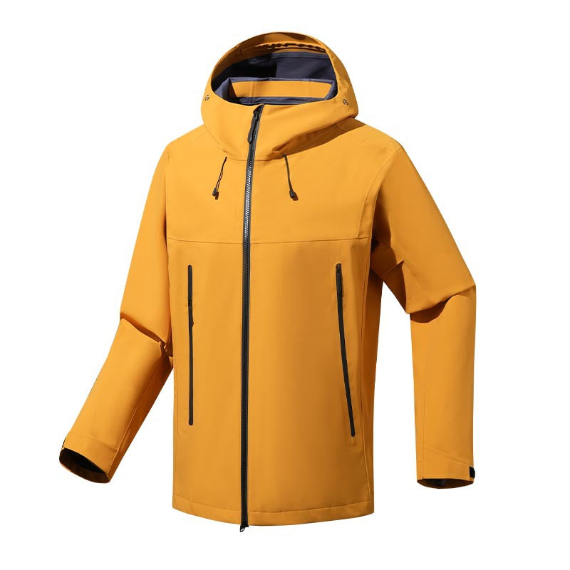 Herren wasser- und winddichte Softshell-Outdoorjacke mit verstellbarer Kapuze Shop Nory