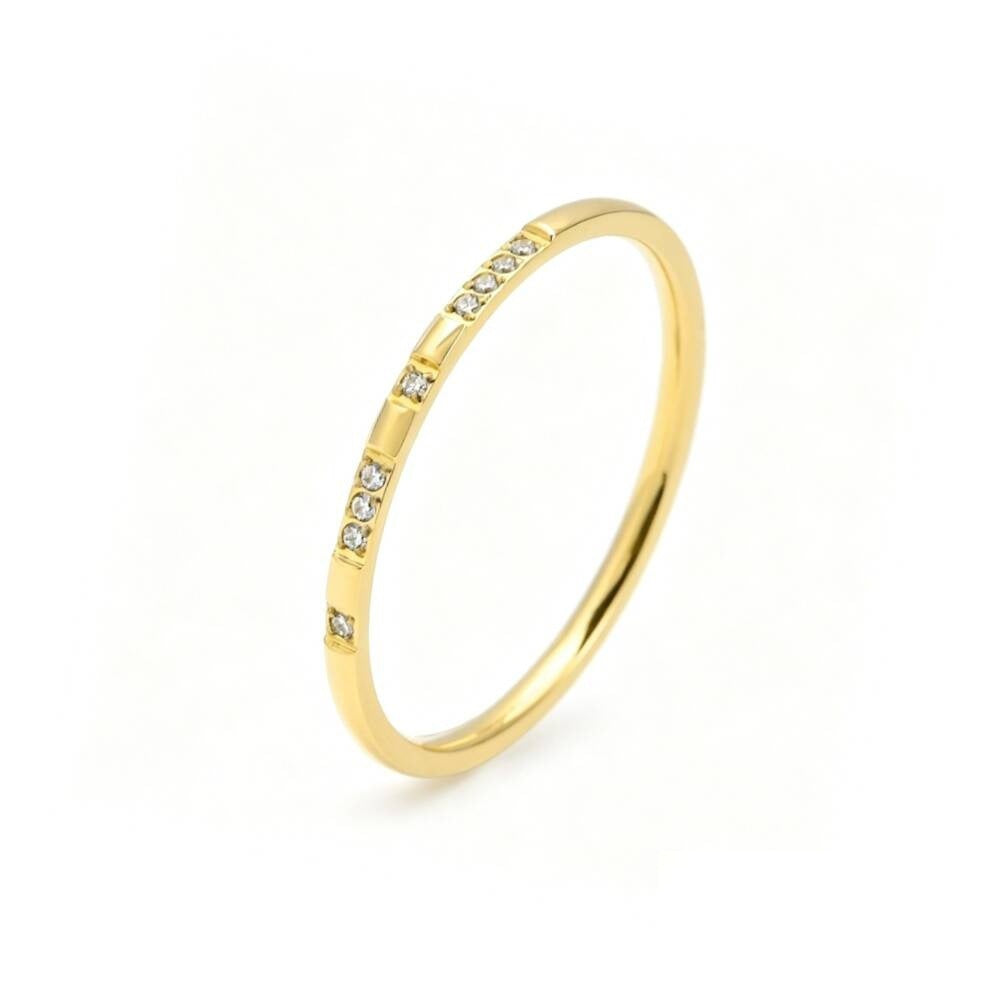 Damen eleganter Ring mit funkelnden Zirkonia-Steinen Shop Nory