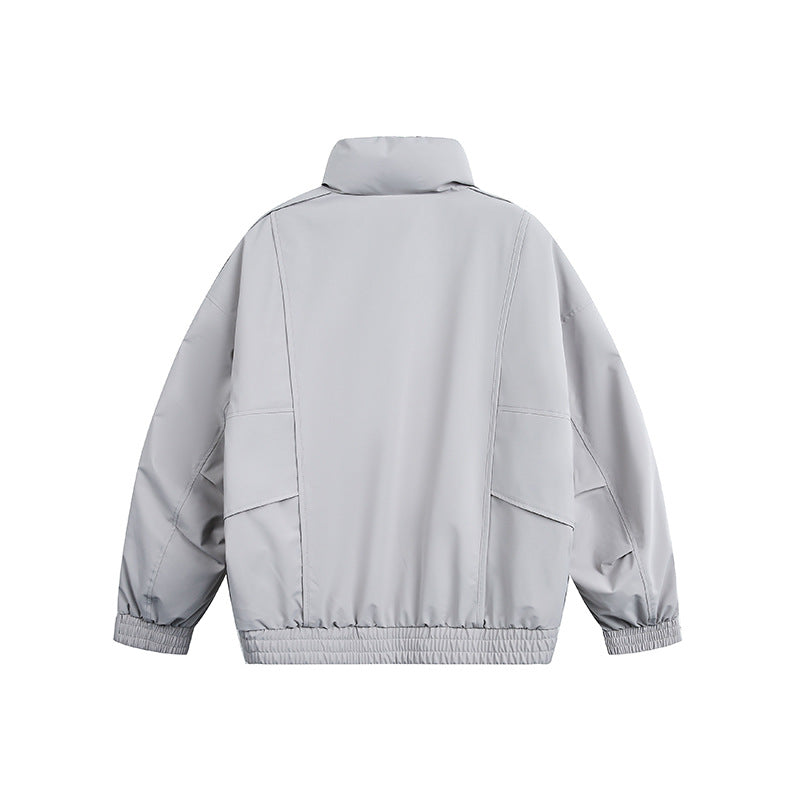 Herren Leichte Winddichte Urban-Utility Bomberjacke mit Stehkragen und elastischem Saum Shop Nory