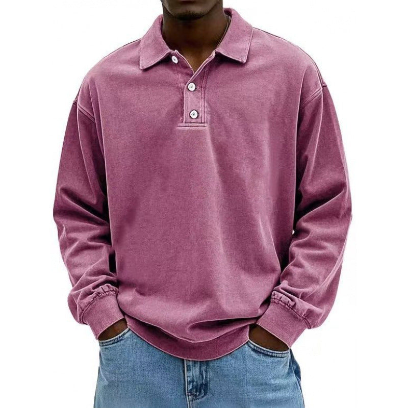 Herren Oversize Langarm Polo aus Baumwollmix Shop Nory