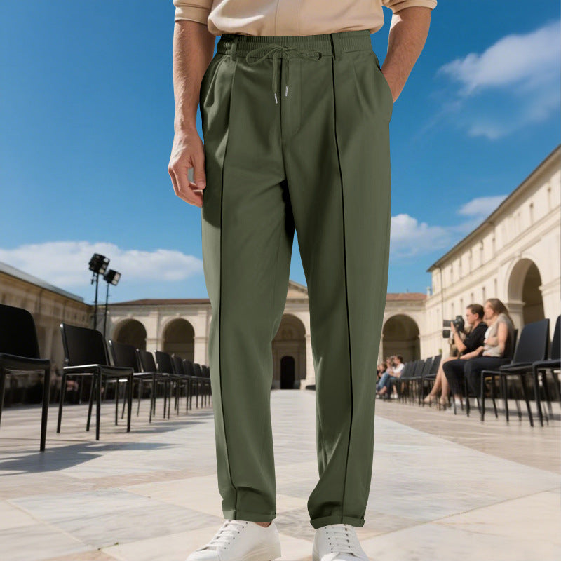 Herren moderne Chinohose mit bequemem elastischem Bund und praktischen Seitentaschen ShopNory