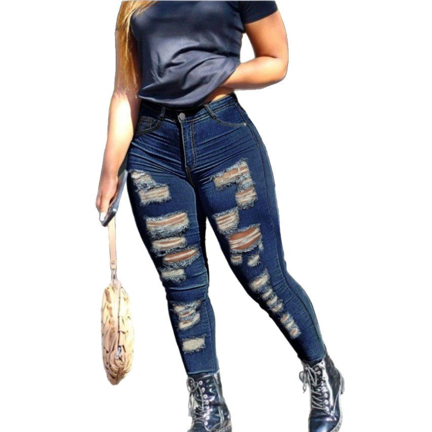 Damen Hochtaillierte Skinny-Jeans mit Destroyed-Details und Sculpting-Schnitt Shop Nory
