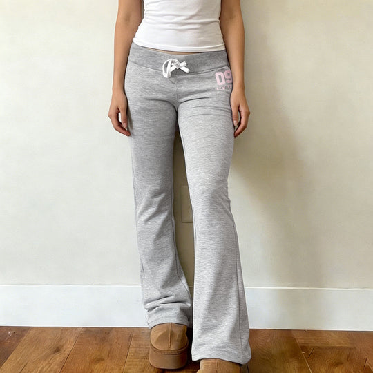 Damen nan ausgestellte Highwaist Loungehose mit elastischem Komfortbund, Bindekordel und weitem Schlag Shop Nory