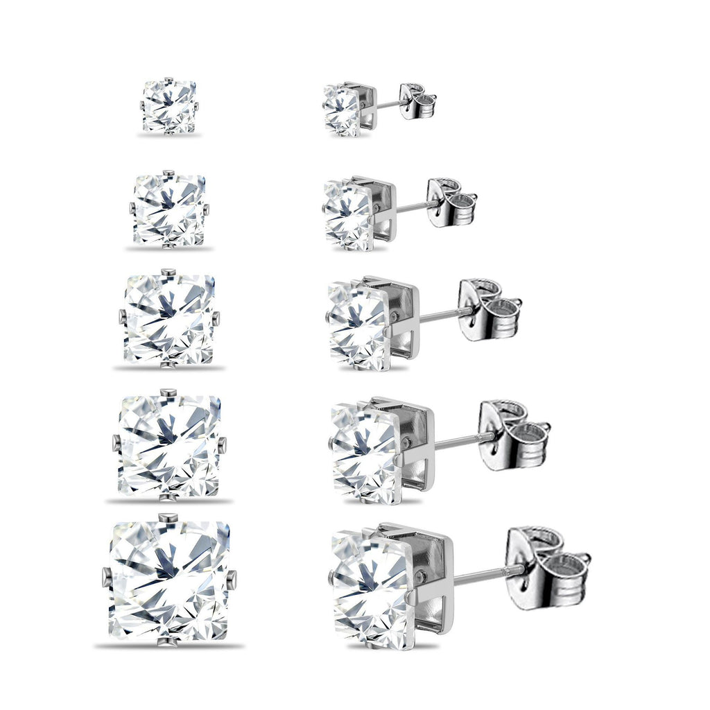 Damen Ohrstecker-Set mit eleganten, funkelnden Kristallen Shop Nory