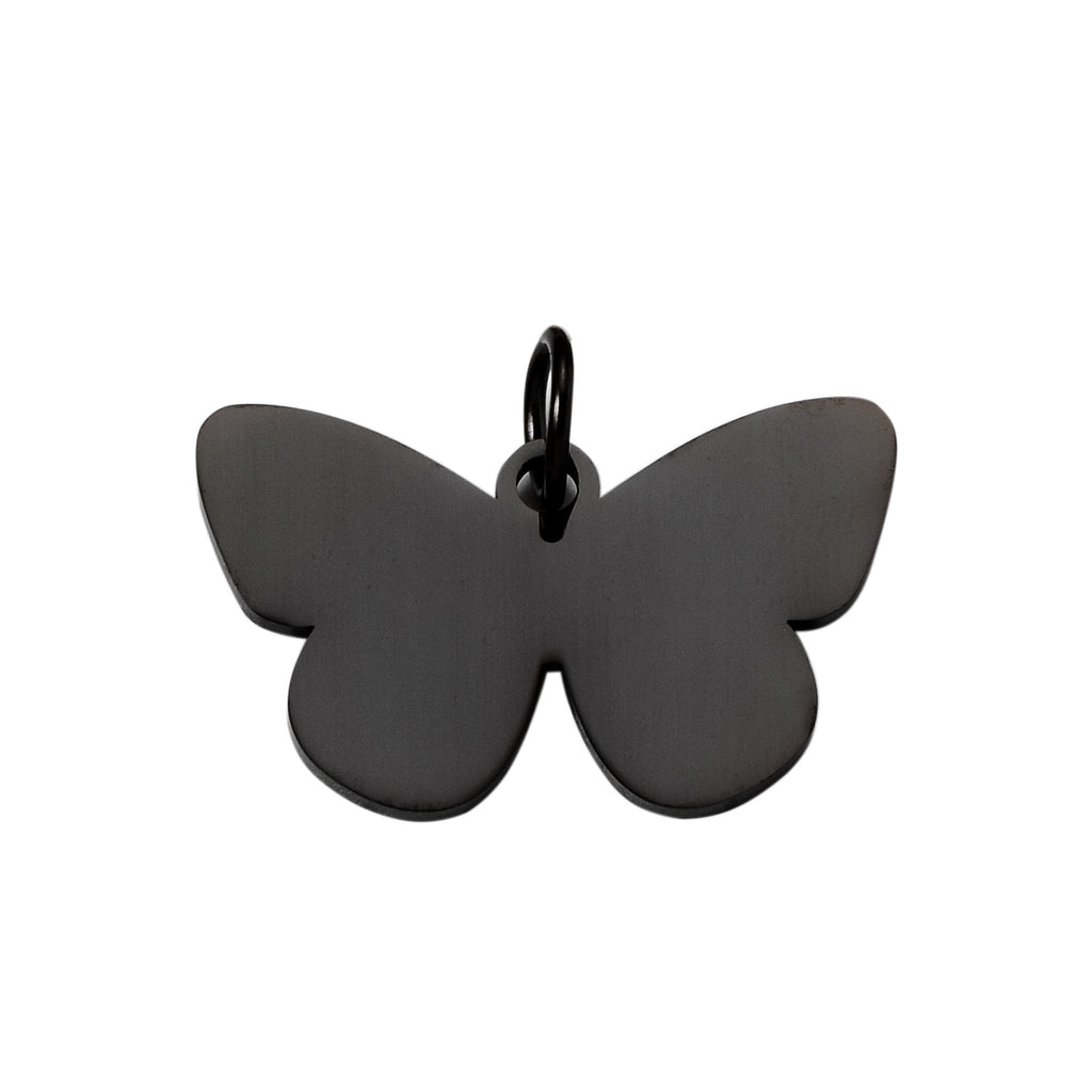Damen Schlichter Schmetterlingsanhänger aus Edelstahl Shop Nory