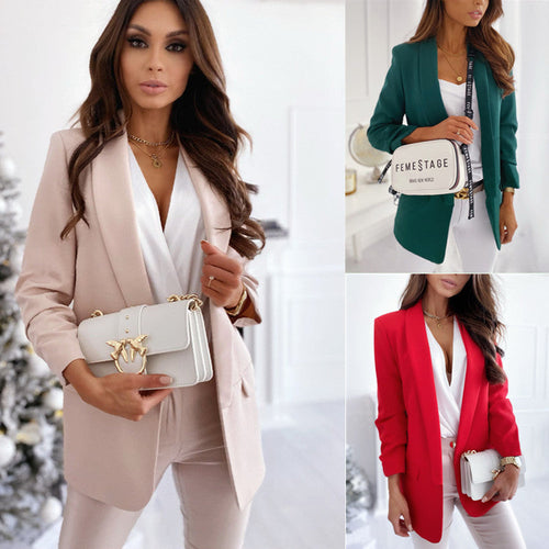 Damen eleganter, taillierter Blazer mit feinem Schnitt
