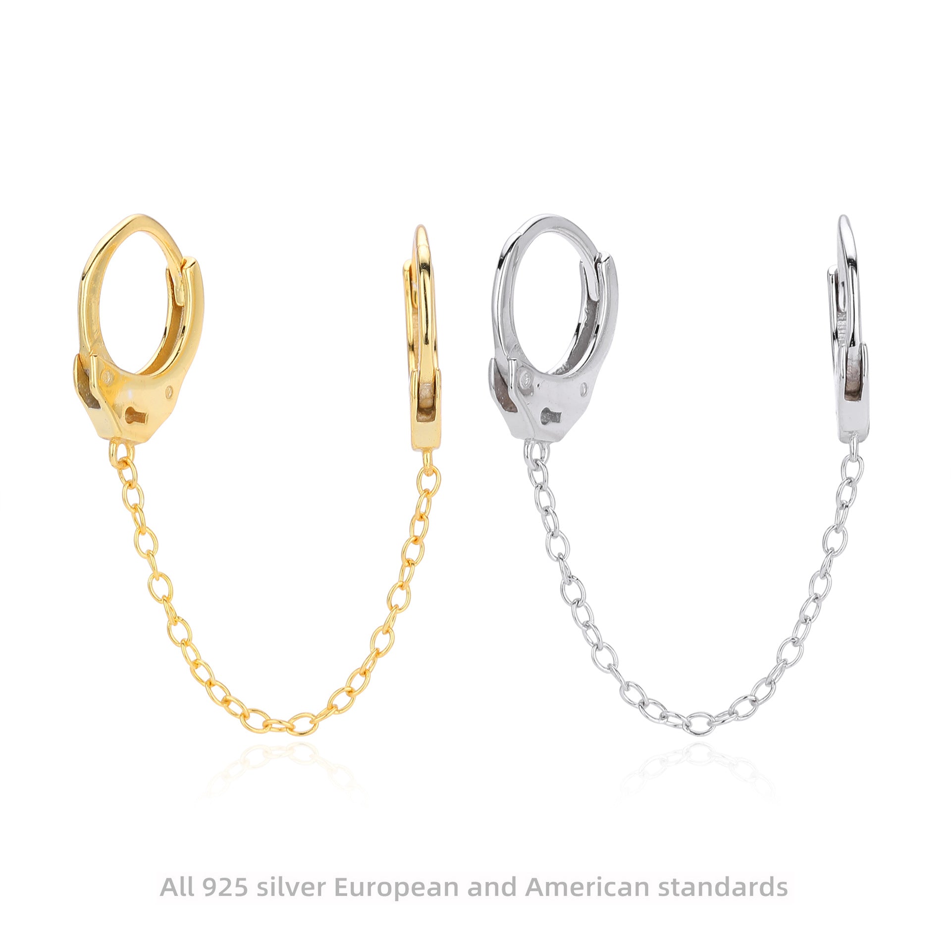 Damen Ohrhänger mit Kettenanhänger im modernen Design Shop Nory
