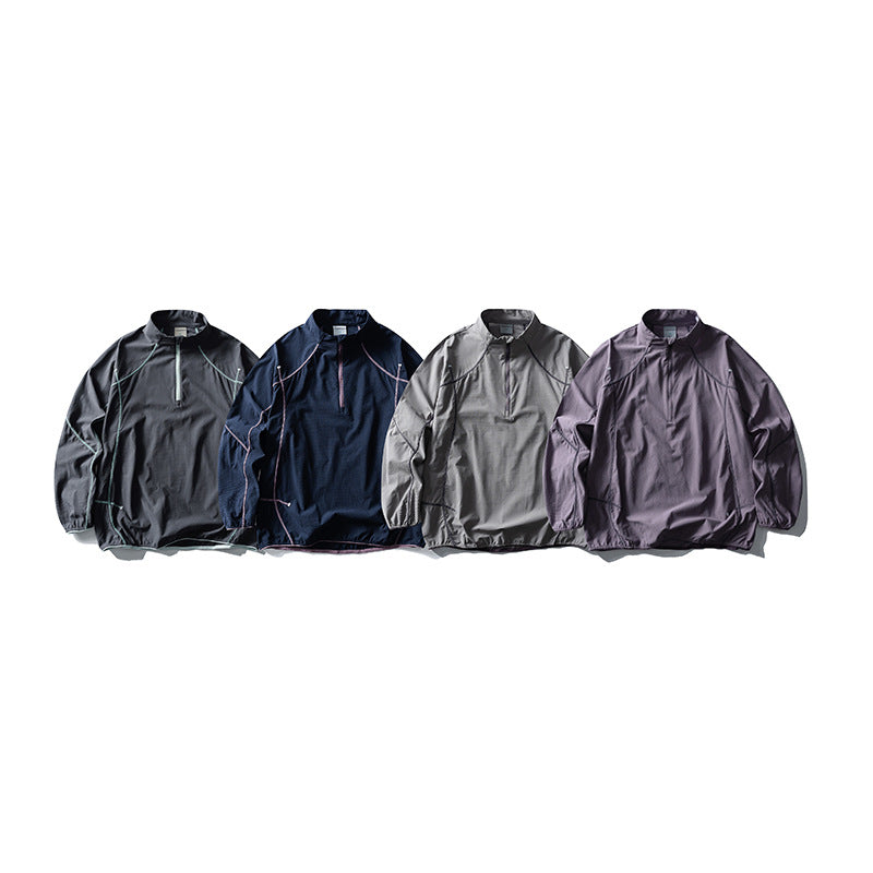 Unisex Leichter Tech-Halbzip-Überzieher mit Raglanärmeln Shop Nory