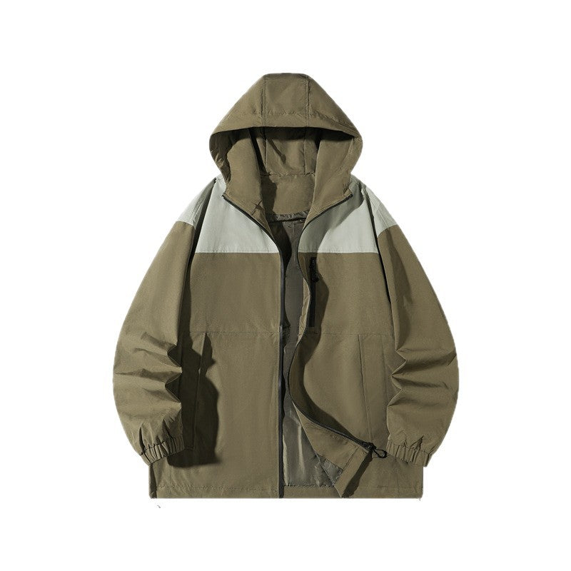 Herren Modische Windbreakerjacke mit verstellbarem Kapuzenkragen Shop Nory
